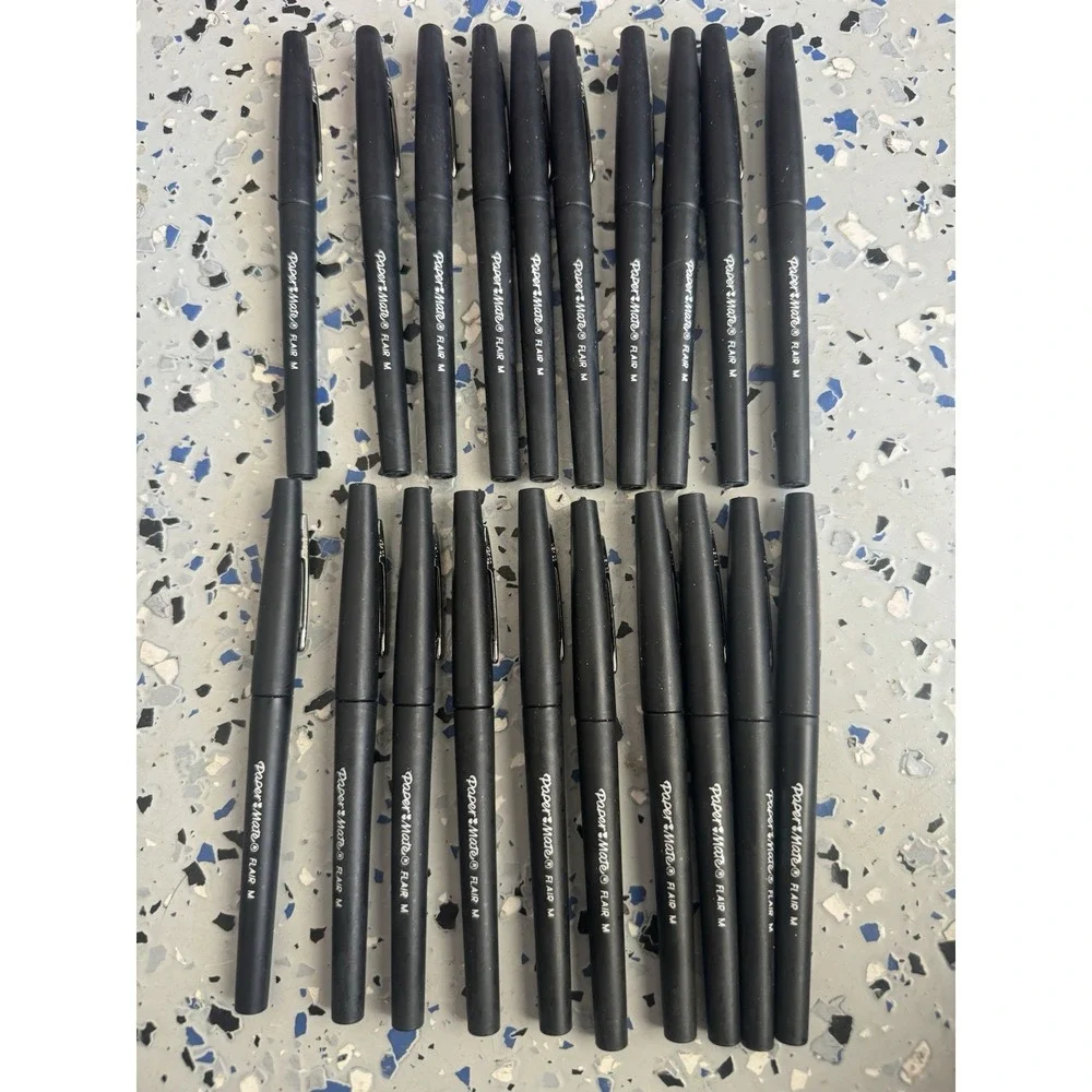 New Paper Mate Flair Felt Tip Pens, Medium Point (0.7mm), Black, 20 Count